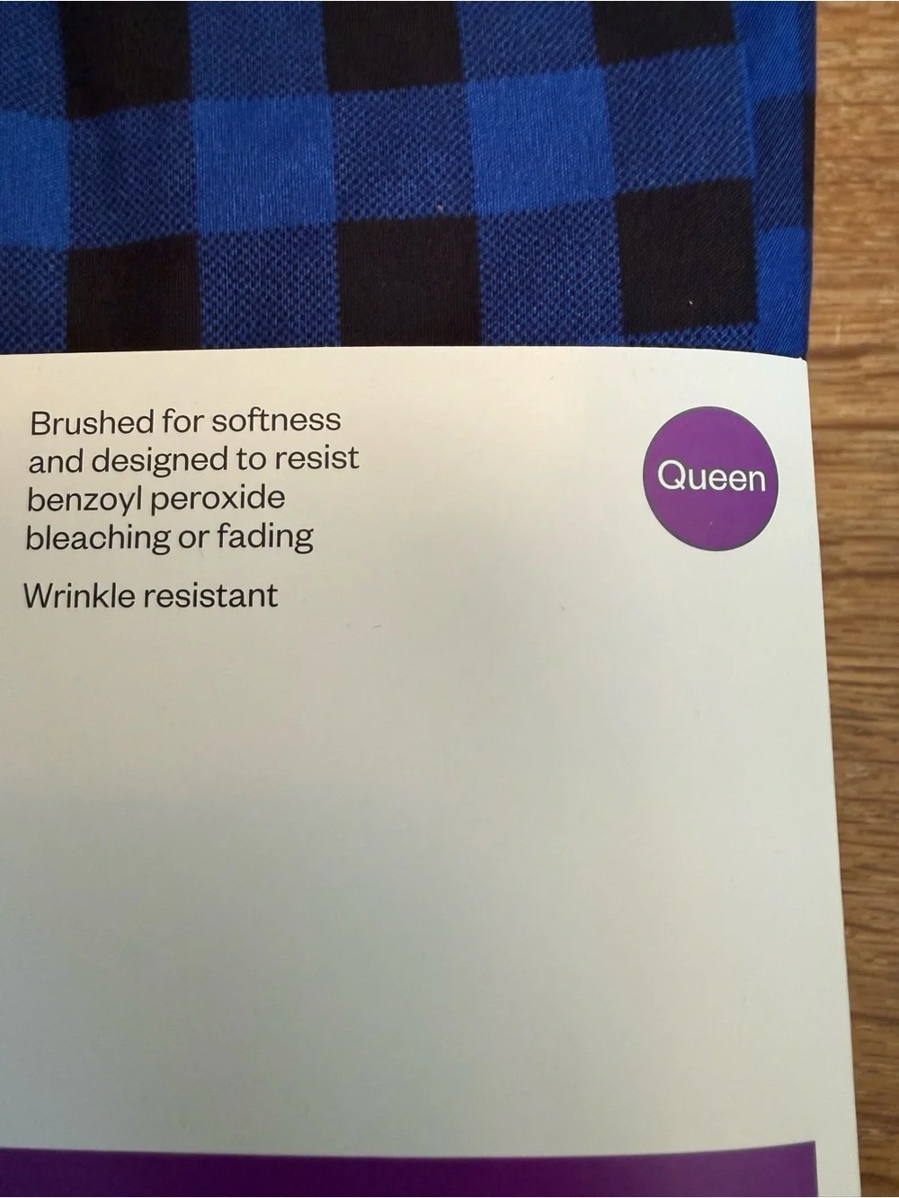 Room Essentials Queen Microfiber Sheet Set - Blue and Black Buffalo Plaid